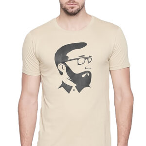 Generic Men's Cotton Slim Fit Half Sleeve T-Shirt (Material: Cotton, (Color:Beige)