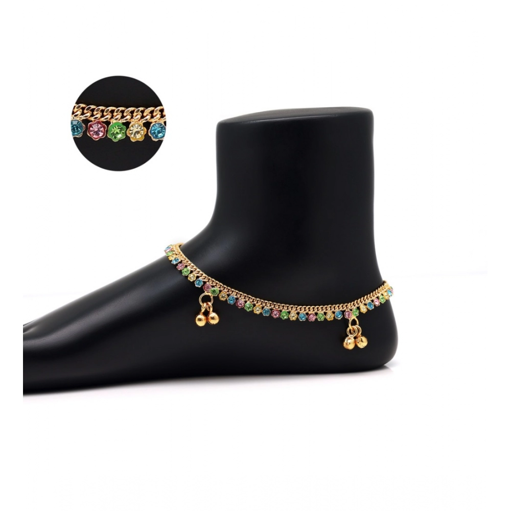 generic women's multi color anklets (free size: upto 10")