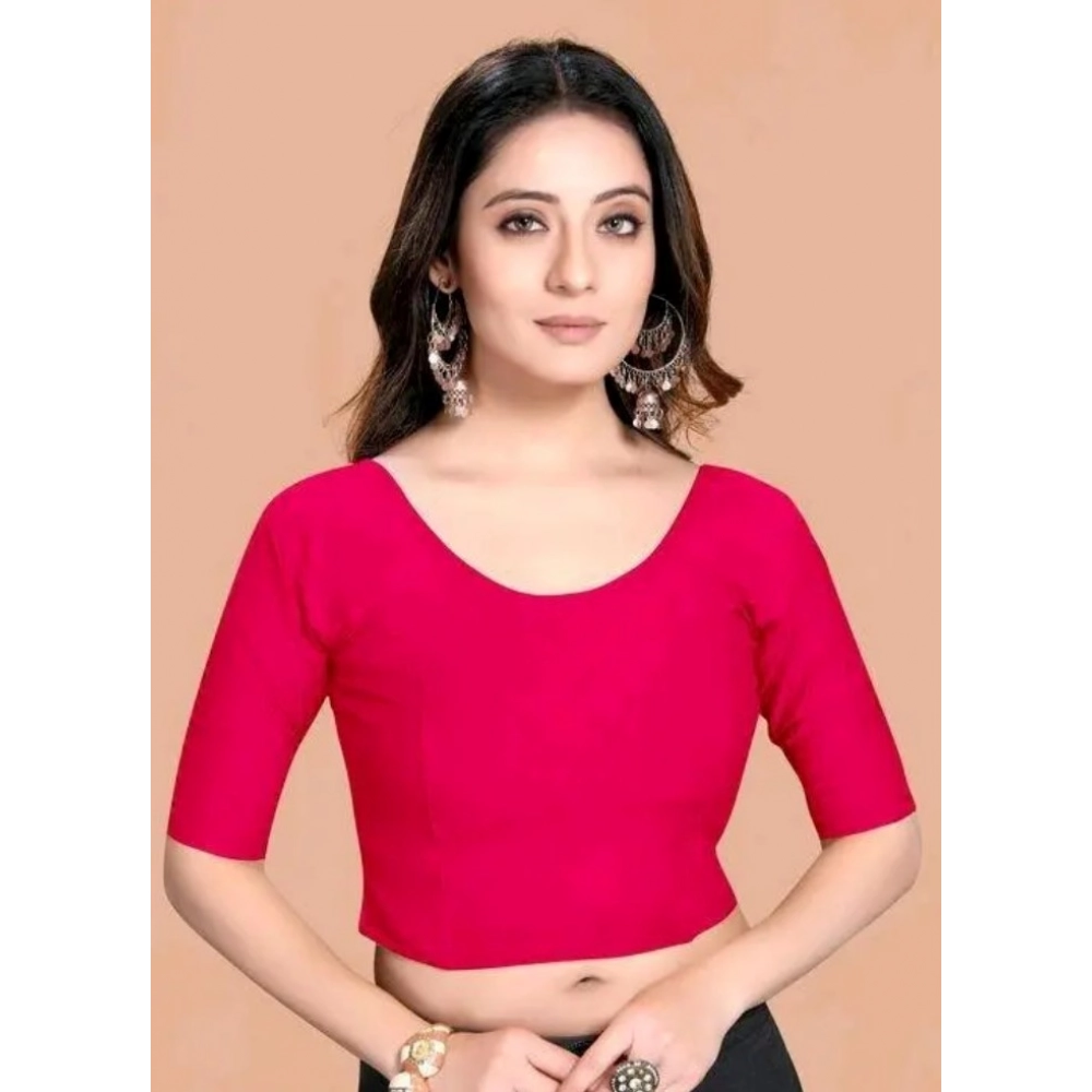 Generic Pack Of_2 Women's Hosiery Short Sleeves Round Neck Non-Padded Blouse (Pink)