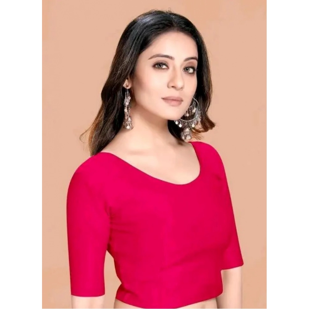 Generic Pack Of_2 Women's Hosiery Short Sleeves Round Neck Non-Padded Blouse (Pink) - Image 2