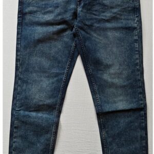 Generic Men's Cotton Blended Solid Tapered Jeans (Blue)